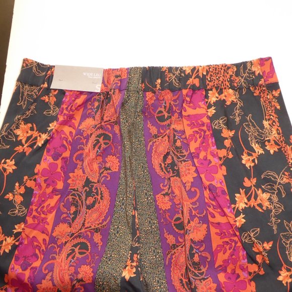 Soft Surroundings Wide Leg Full Length Curio Pants Black Multi USA Size Small - Picture 6 of 16